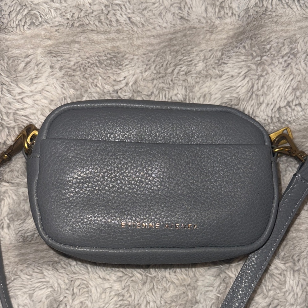 Etienne Aigner Slate Leather Crossbody Bag